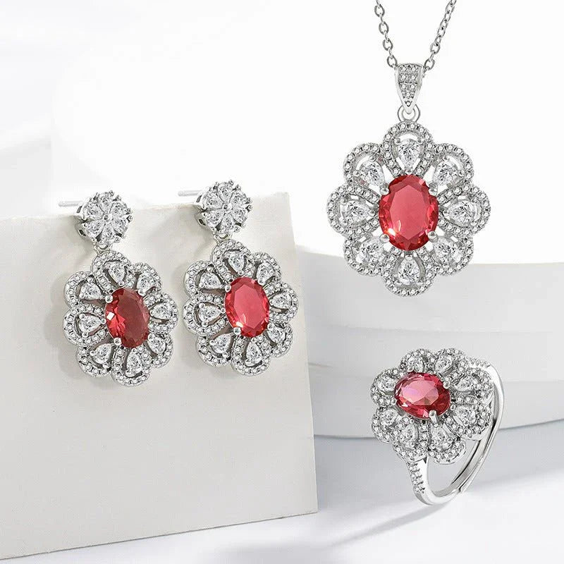 Bride Jewelry Earrings Necklace Jewelry Suit - Show Gadgets