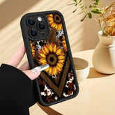 Personalized Leopard Print Sunflower Silicone Phone Case - Show Gadgets