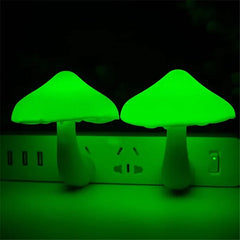 LED Night Light Mushroom Wall Socket Lamp EU US Plug Warm White Light - control Sensor Bedroom Light Home Decoration - Show Gadgets
