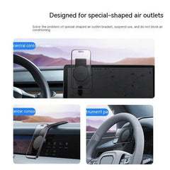 Magnetic Bendable Car Mobile Phone Holder Wireless Charger Phone Holder 15W Car Dash Mount Compatible With Phone - Show Gadgets