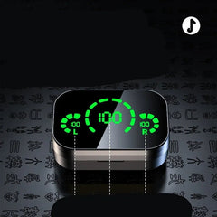 YD03 Wireless Bluetooth - compatible Headset TWS Large Screen Smart Digital Display In Ear Breathing Light - Show Gadgets