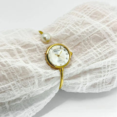 Women's High - grade Simple Pearl Bangle Watch High - grade Watch - Show Gadgets