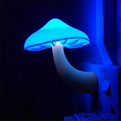 LED Night Light Mushroom Wall Socket Lamp EU US Plug Warm White Light - control Sensor Bedroom Light Home Decoration - Show Gadgets