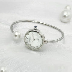 Women's High - grade Simple Pearl Bangle Watch High - grade Watch - Show Gadgets