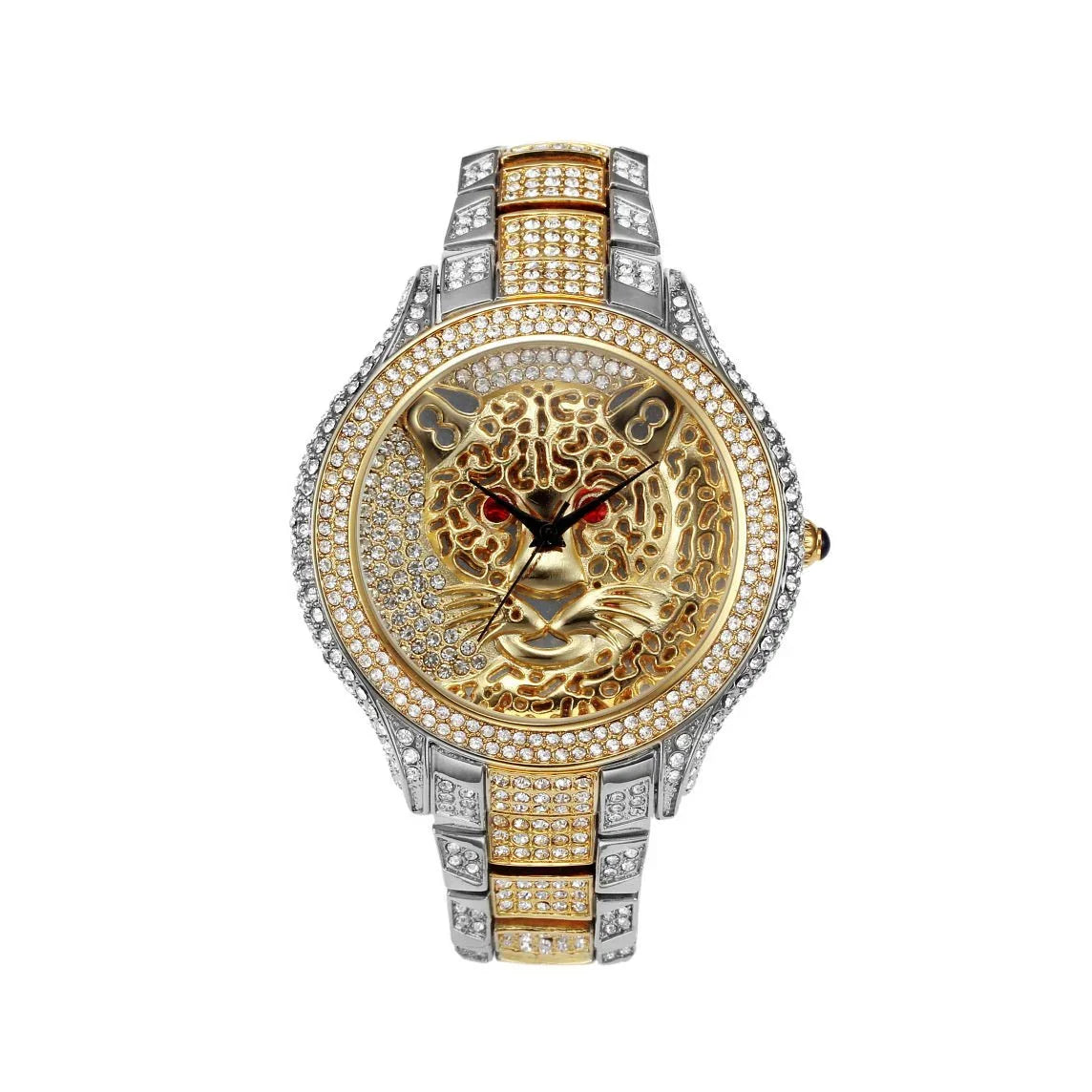 Personalized Leopard Diamond Quartz Women's Watch - Show Gadgets