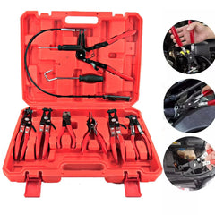 9Pc Hose Clamp Clip Pliers Kit Swivel Jaw Flat Angled Band Tool High Quality - Show Gadgets