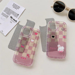 Korean - style Print Rabbit With Sequin Phone Case - Show Gadgets