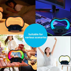 2024 New 6 In 1 Smart Remote Control Bluetooth - compatible Ambience Intelligent LED Table Lamp Multi - function Wireless Charger Night Light Bluetooth - compatible Speaker - Show Gadgets