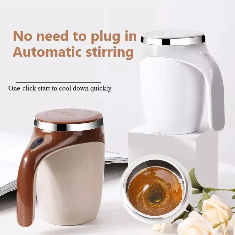 Rechargeable Model Automatic Stirring Cup Coffee Cup High Value Electric Stirring Cup Lazy Milkshake Rotating Magnetic Water Cup - Show Gadgets