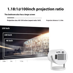 Portable Projector Small Straight Projector For Home Use 180 Degrees Projection Angle Automatic Focus Home Video Projector - Show Gadgets
