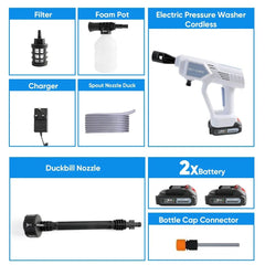 Car Pressure Washer Water Cordless High Power Jet Wash Cleaner Portable 2Battery - Show Gadgets