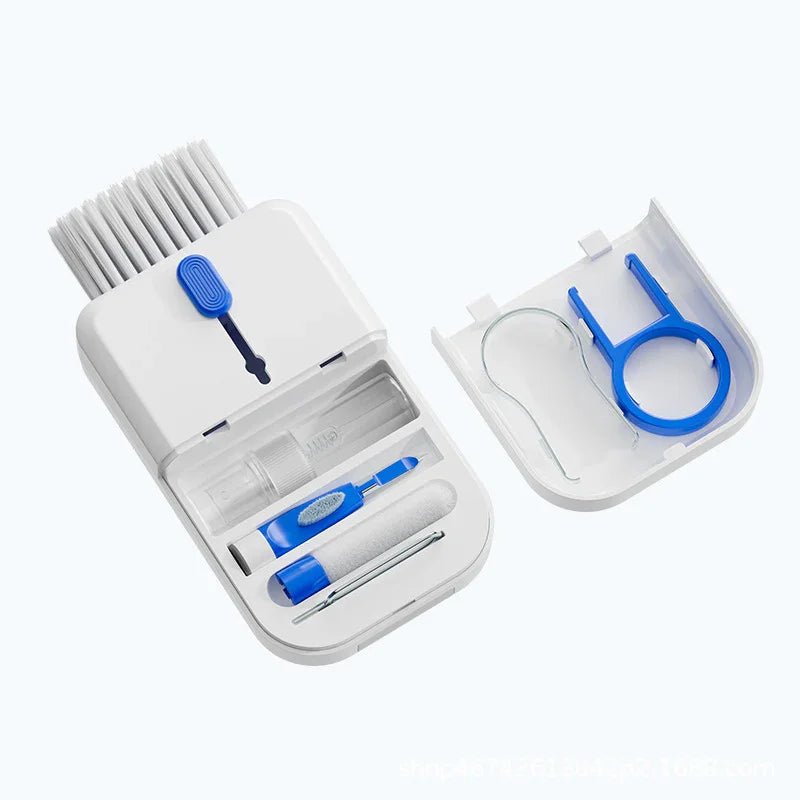 Portable 11 In 1 Multifunctional Cleaning Kit Computer Keyboard Cleaner Phone Screen Clean Tools Earphone Clean Brush With Storage Box - Show Gadgets