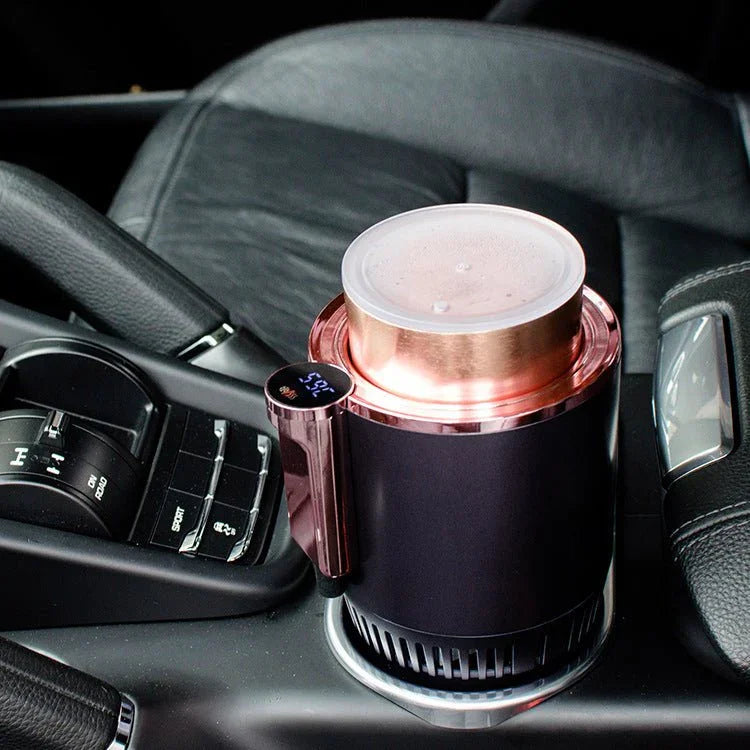2 In1 Car Heating Cooling Cup 12V Smart Car Cup Holder Digital Temperature Display Drink Cup Warmer Cooler Mini Car Refrigerator - Show Gadgets