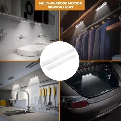 Strip Light LED PIR Motion Sensor USB Rechargeable Magnetic Cabinet Closet Lamp - Show Gadgets