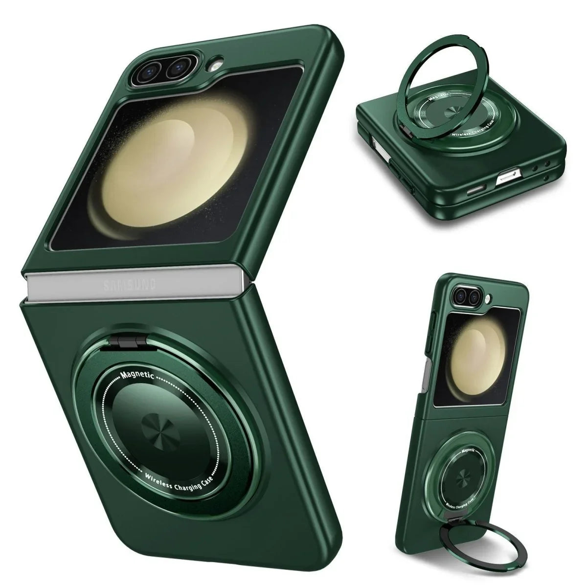 Applicable SAM Z Flip6 Degree Rotating Folding Bracket Strong Magnetic Suction Phone Case - Show Gadgets