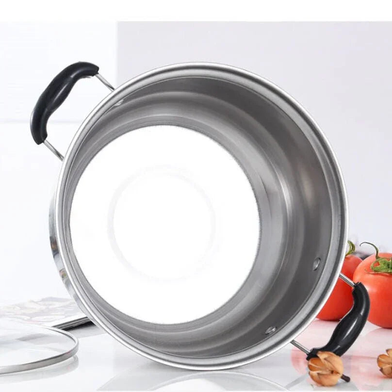 5PCS Stainless Steel Saucepan Induction Cooking Pot Cooker Cookware Kitchen - Show Gadgets
