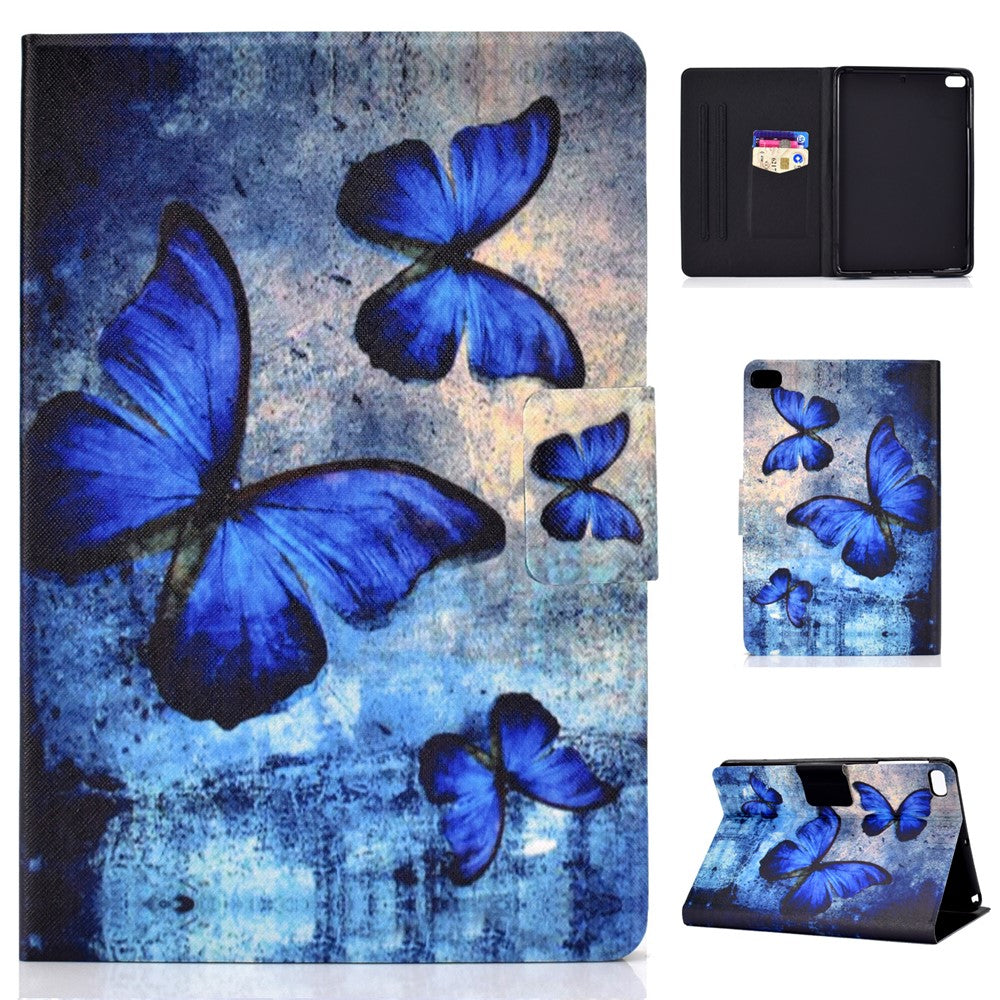 Shock-proof Pattern Printing Card Slot Stand PU Leather Tablet Cover for iPad Mini / Mini 2 / Mini 3 / Mini 4 / mini (2019) 7.9 inch