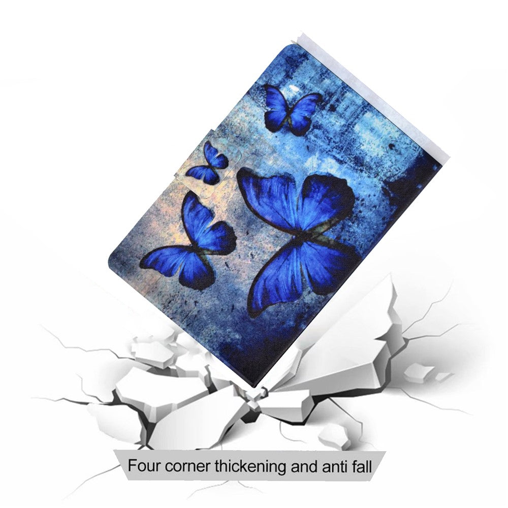 Shock-proof Pattern Printing Card Slot Stand PU Leather Tablet Cover for iPad Mini / Mini 2 / Mini 3 / Mini 4 / mini (2019) 7.9 inch
