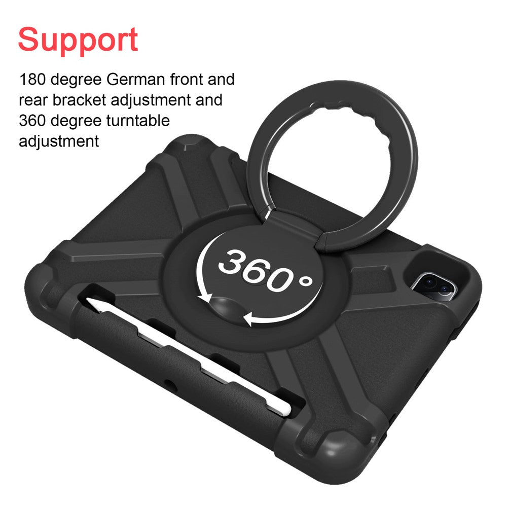 For Apple iPad Air (2020) / Air (2022) / Pro 11-inch (2022) / (2021) / (2020) 360-degree Swivel Kickstand PC + TPU Hybrid Tablet Case