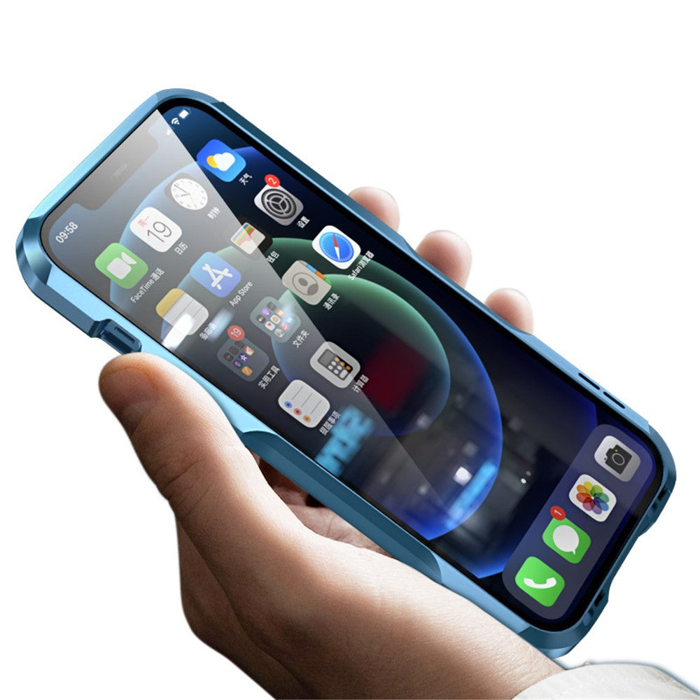 LUPHIE Metal Bumper Shell for iPhone 12 Mini