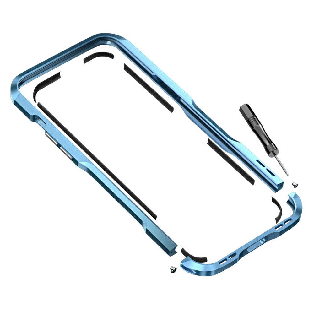 LUPHIE Metal Bumper Shell for iPhone 12 Mini
