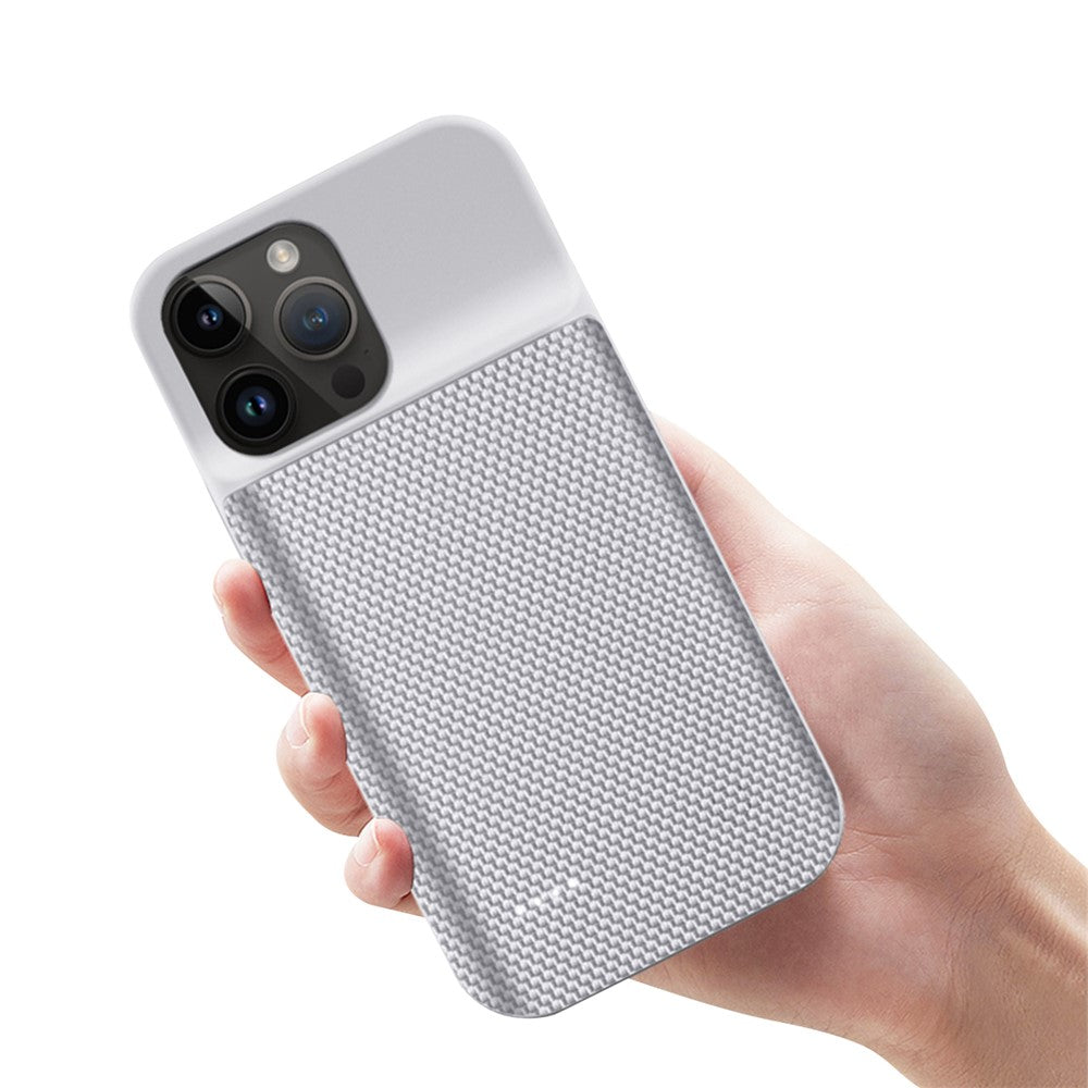 For iPhone 14 Pro Max 6800mAh Rechargeable Extended Battery Oxford Cloth Surface Phone Charger Back Case