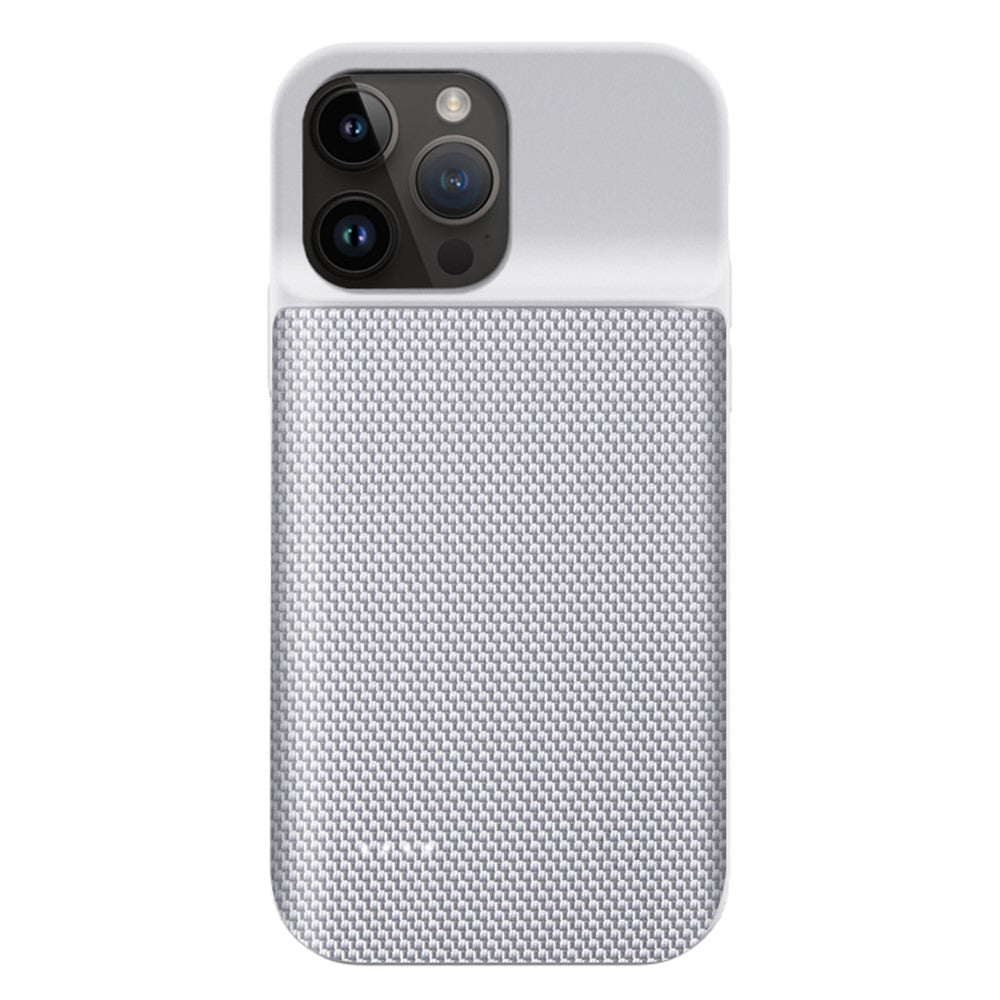 For iPhone 14 Pro Max 6800mAh Rechargeable Extended Battery Oxford Cloth Surface Phone Charger Back Case