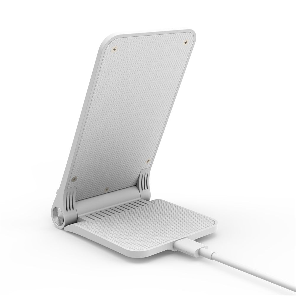 10W 2 Coils Qi Wireless Charger Folding Fast Wireless Charging Stand for iPhone Samsung etc.