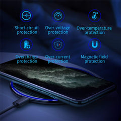 ESSAGER Mirror Series 15W Desktop Quick Charger Wireless Charging Pad (with 1m Type-C Cable)