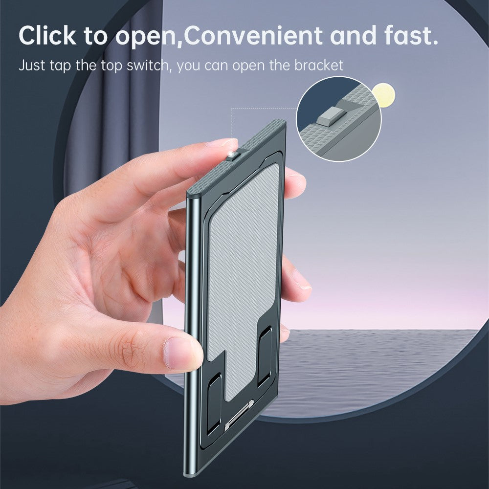 R-JUST HZ16 Universal Foldable Desktop Mobile Phone Tablet Holder Bracket Adjustable Metal Stand