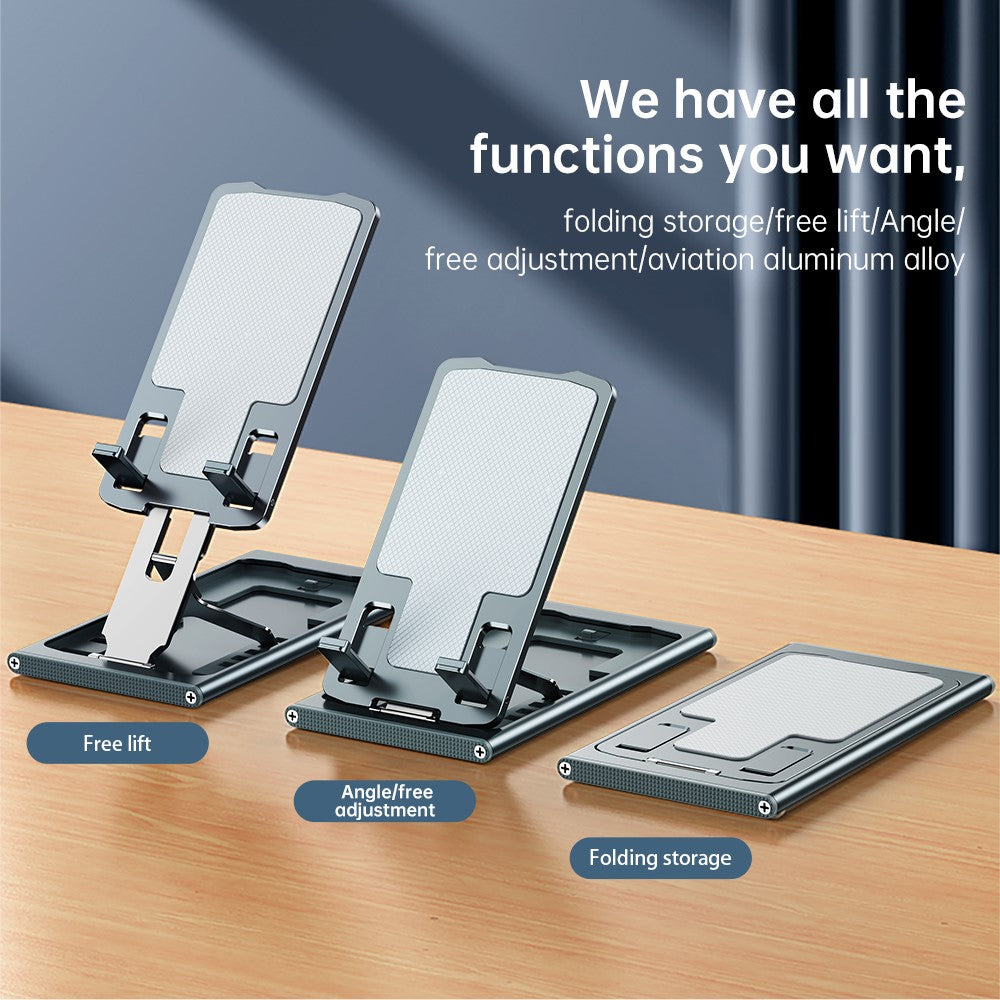 R-JUST HZ16 Universal Foldable Desktop Mobile Phone Tablet Holder Bracket Adjustable Metal Stand