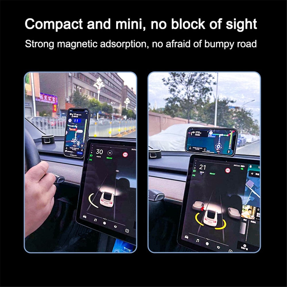 R-JUST HZ19 Magnetic-Absorbed Car Mount Cell Phone Holder Car Accessory for Tesla/SUV/Car/Electric Vehicles/Truck