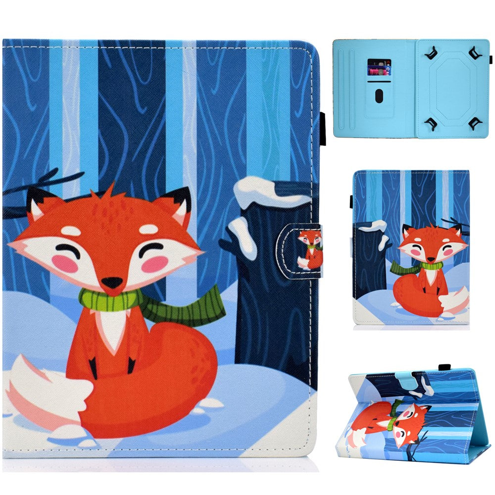 Patterned 10 inches Tablet Universal PU Leather Stand Case with Card Holder for iPad 9.7 (2018) / Microsoft Surface Go
