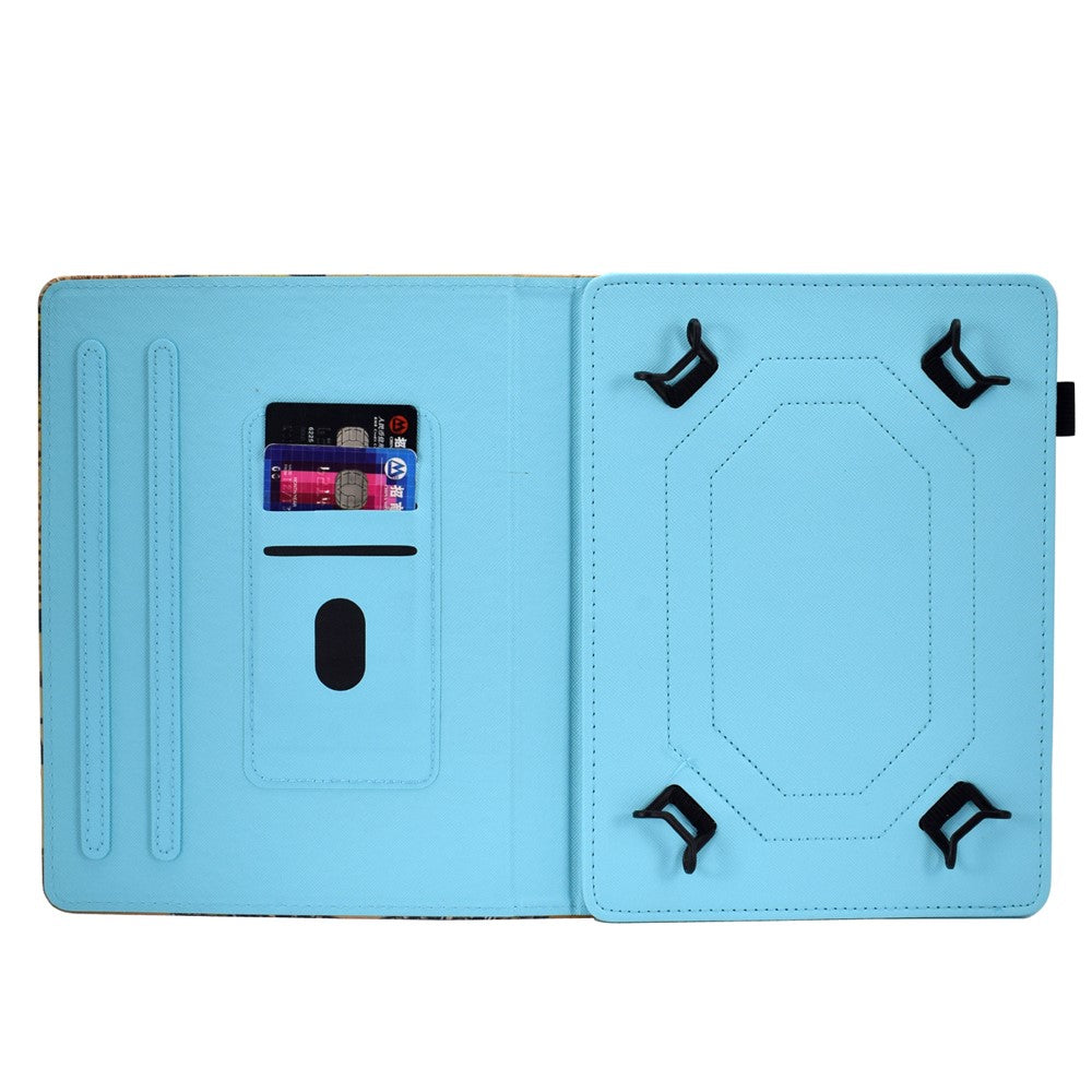 Patterned 10 inches Tablet Universal PU Leather Stand Case with Card Holder for iPad 9.7 (2018) / Microsoft Surface Go