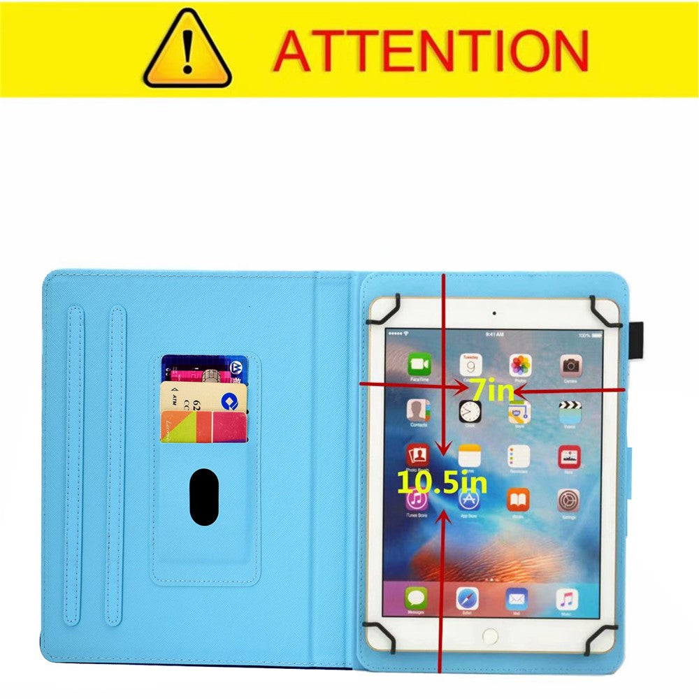 Patterned 10 inches Tablet Universal PU Leather Stand Case with Card Holder for iPad 9.7 (2018) / Microsoft Surface Go