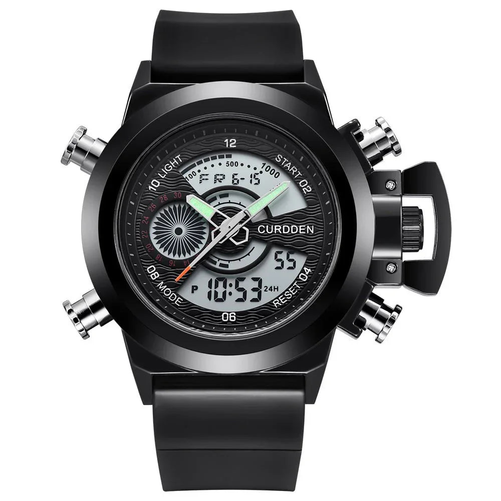Fashion Belt Multi - functional Double Display Sports Watch For Men - Show Gadgets