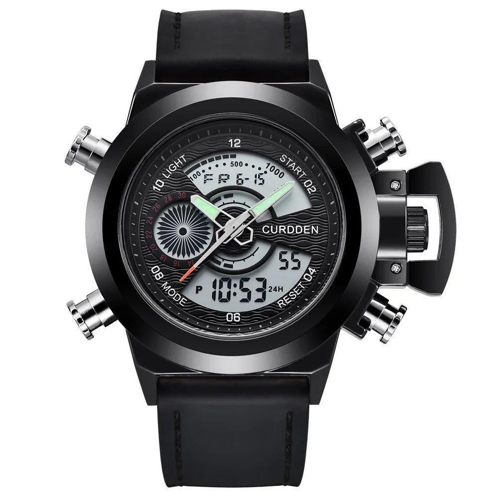Fashion Belt Multi - functional Double Display Sports Watch For Men - Show Gadgets
