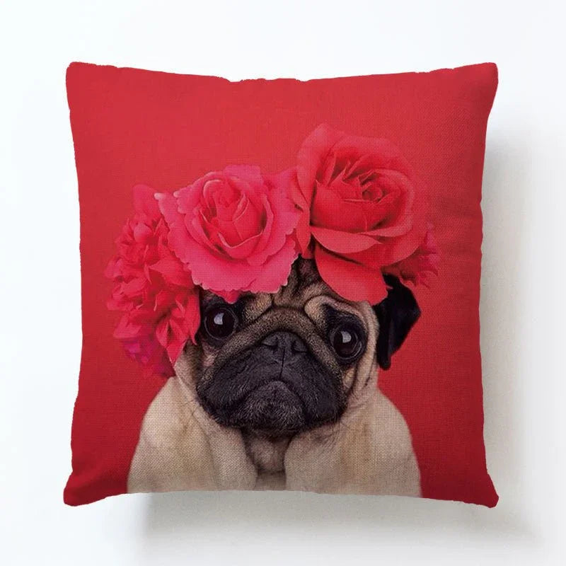 Dog linen pillow cases - Show Gadgets