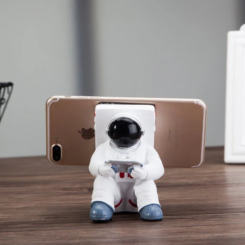 Simple Astronaut Mobile Phone Stand Student Desktop Holder Cute Spaceman Cell Phone Holder Creative Gift Small Desk Decoration - Show Gadgets