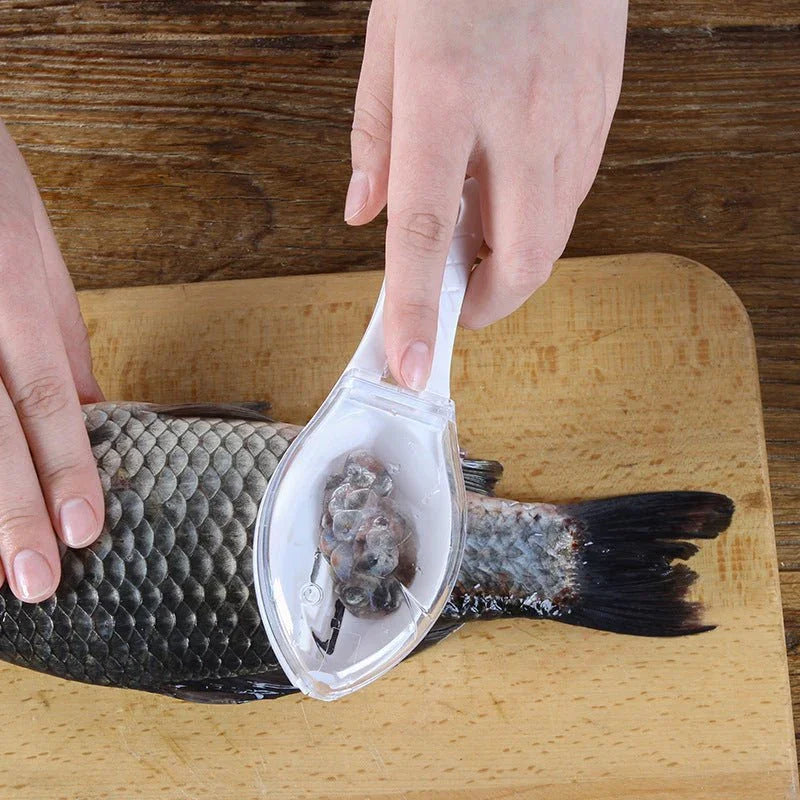 Fish Skin Brush Scraping Fish Scale Brush Grater Quick Disassembly Fish Knife Cleaning Peeling Skin Scraper Scraper Fish Scaler Kitchen Tools - Show Gadgets