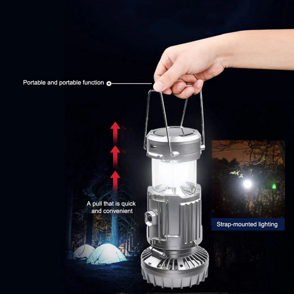 Solar Electric Fan Life Waterproof Panel Charging Double Switch Barbecues Camping Solar Electric Fan For Climbing - Show Gadgets