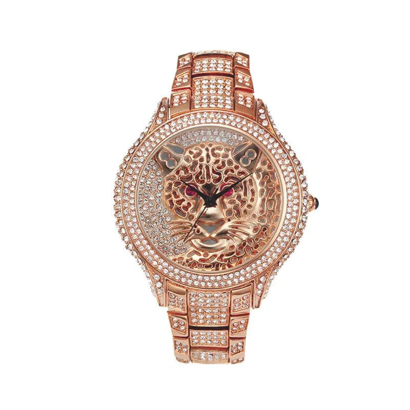 Personalized Leopard Diamond Quartz Women's Watch - Show Gadgets