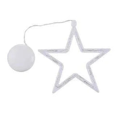 Christmas LED Suction Cup Chandelier Lights – Santa Claus, Elk & Snowman Window Decorations - Show Gadgets
