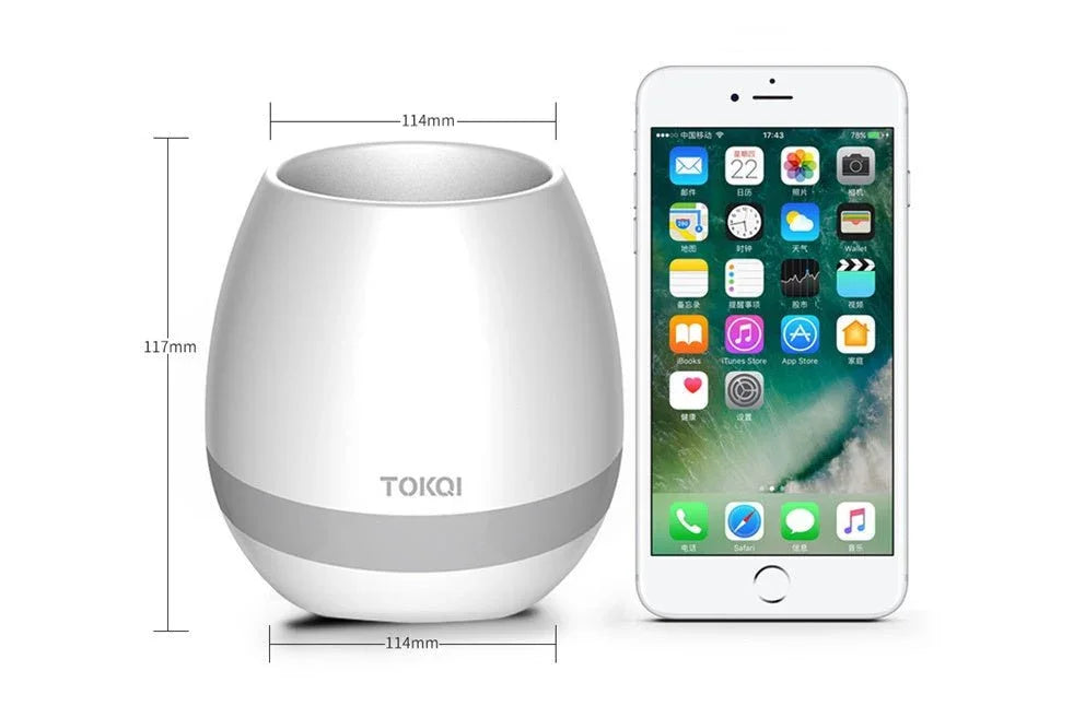 Touch - sensitive music vase desktop audio - Show Gadgets