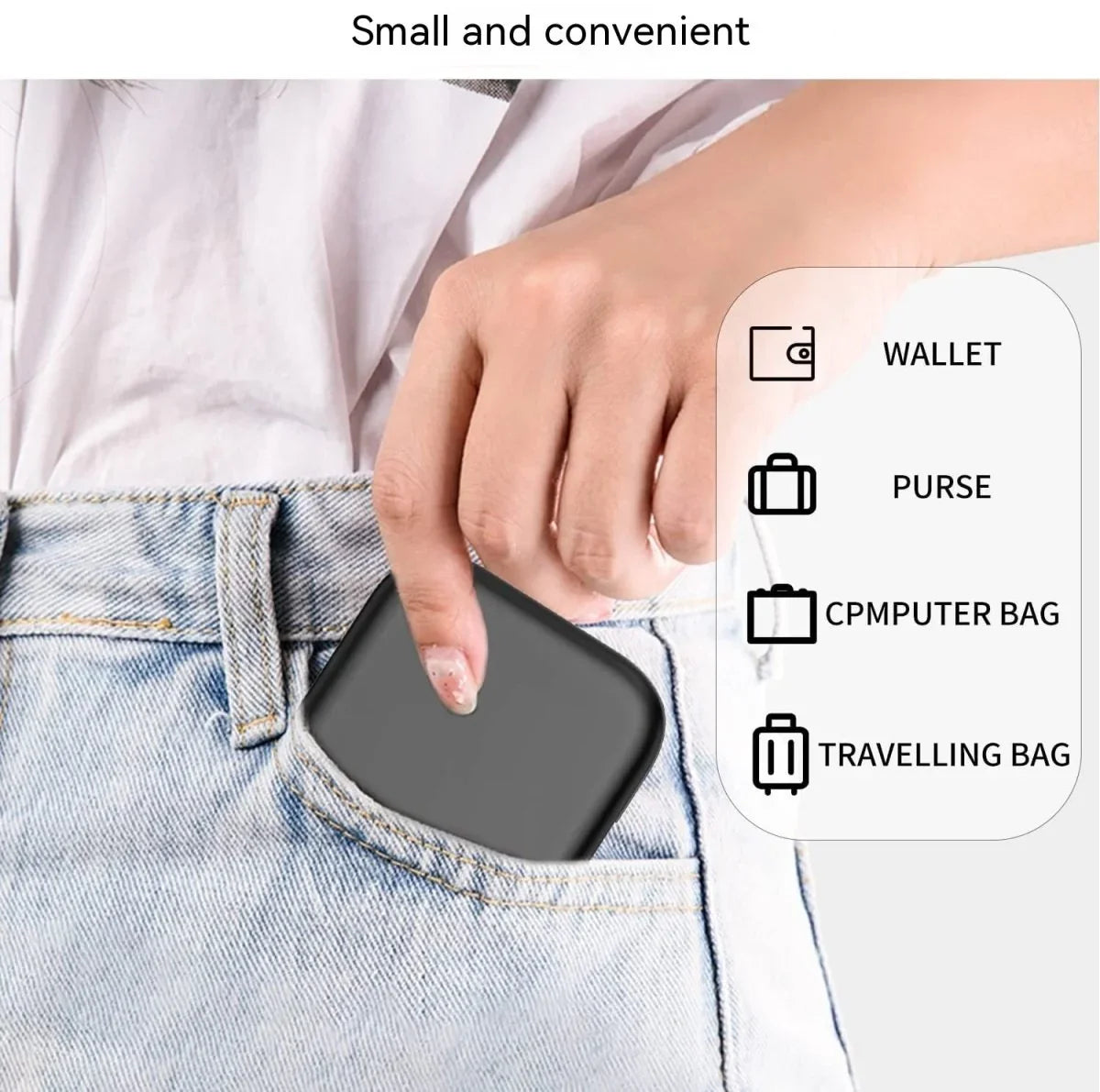 Multifunction Data Cable Digital Storage Box Charging Mirror Hidden Mobile Phone Holder - Show Gadgets