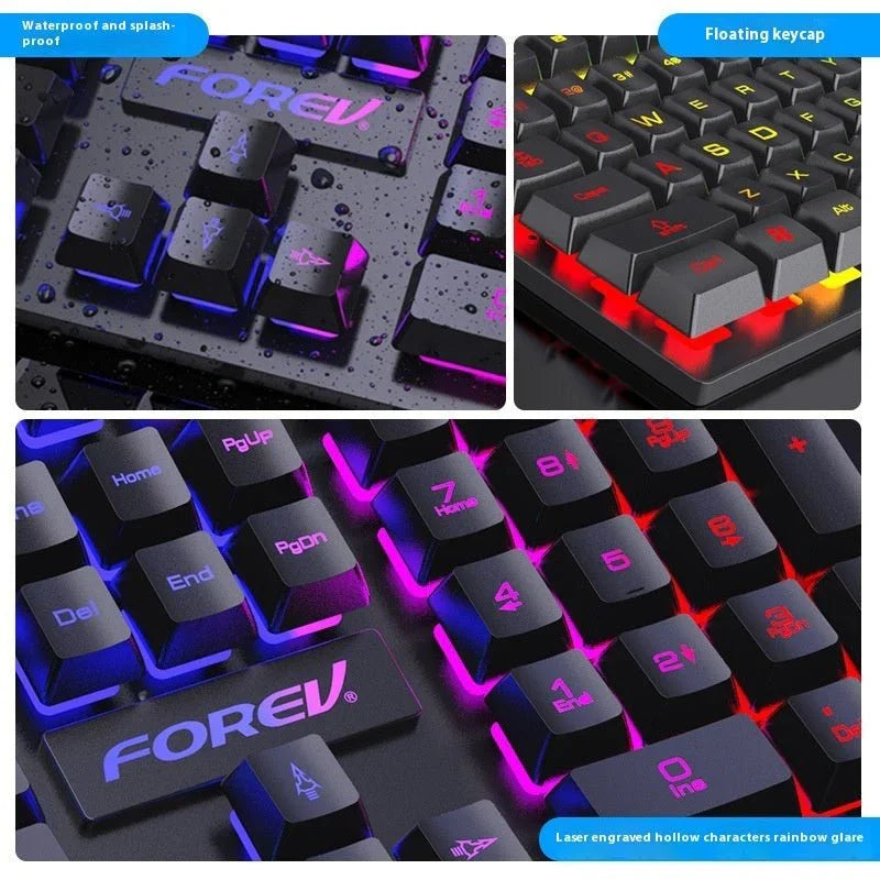 Wired Keyboard Luminous Desktop And Notebook Computer Accessories - Show Gadgets