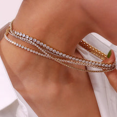 Stainless Steel Fashion Simple Bracelet & Necklace Ornament