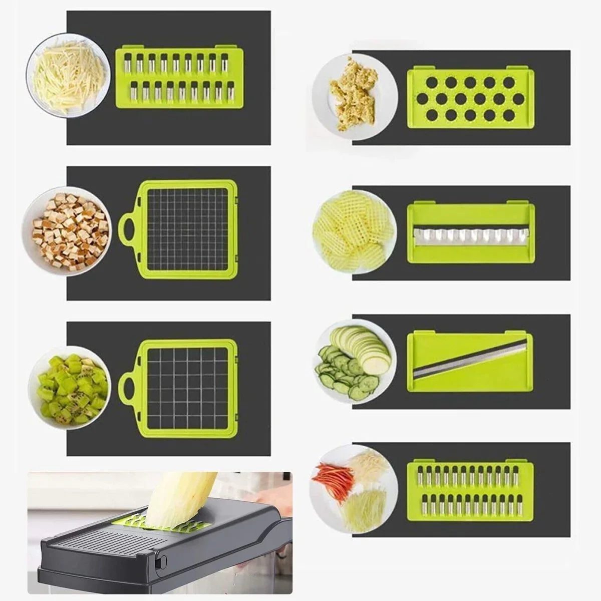 15 In 1 Vegetable Chopper, Salad Fruit Vegetable Food Chopper Slicer Peeler - Show Gadgets