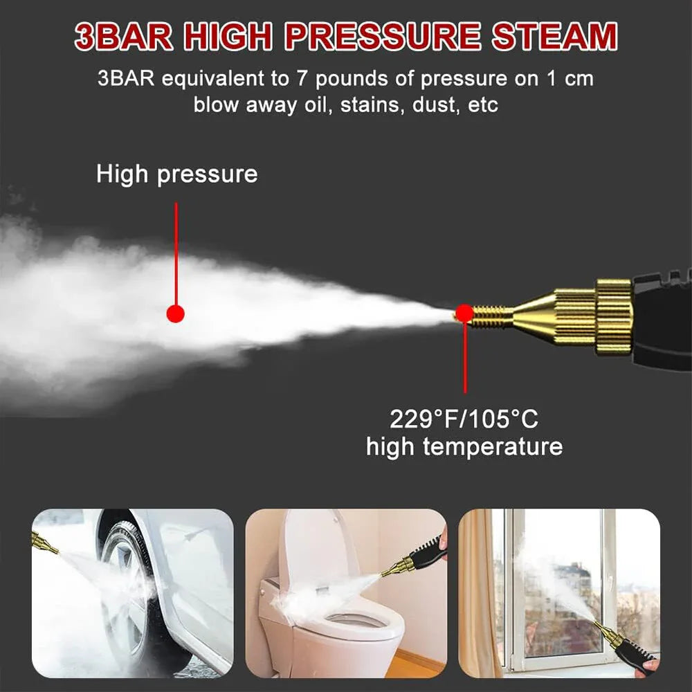 Handheld High Temp Steam Cleaner High Pressure Household Cleaning Machines 2500W - Show Gadgets