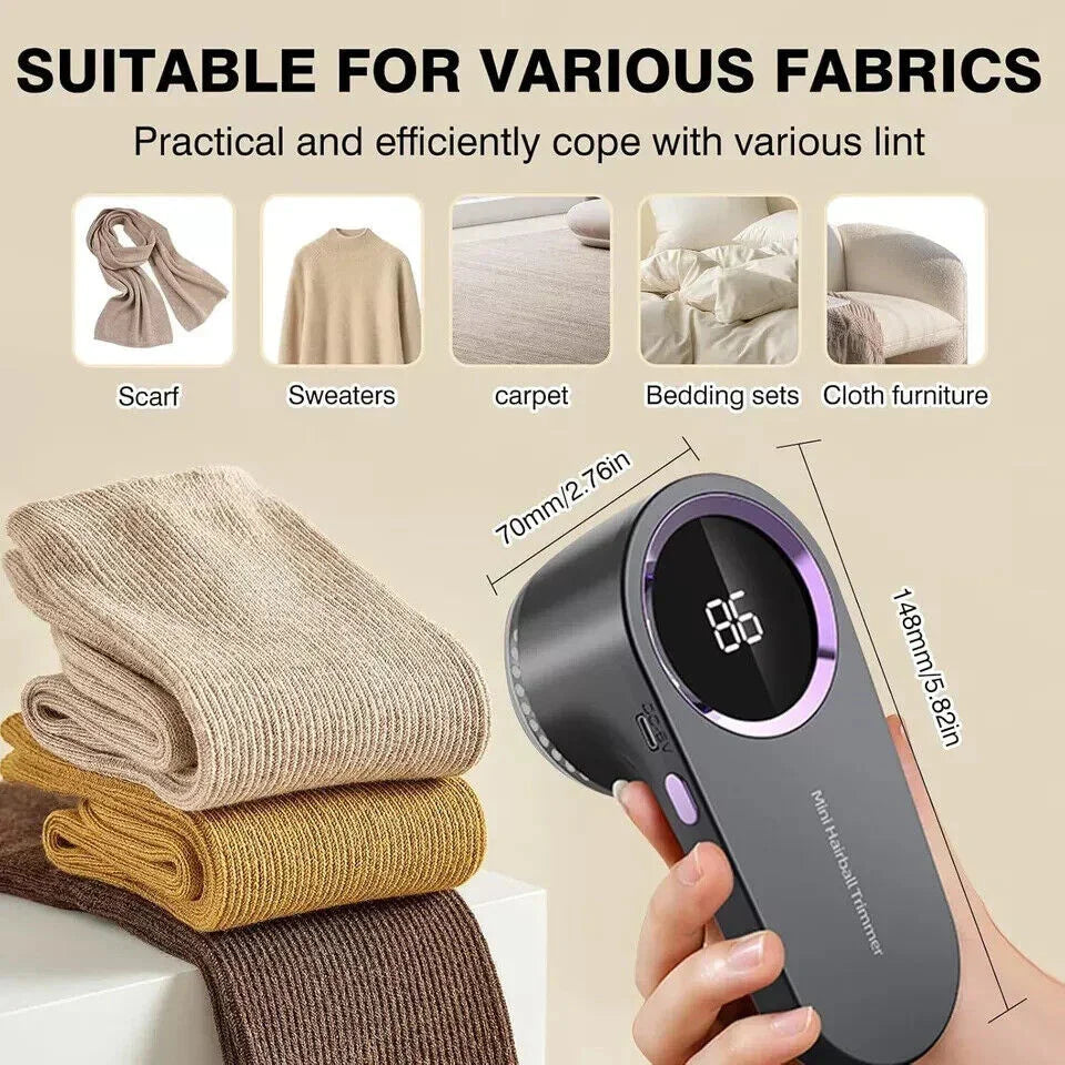 Electric Lint Remover Rechargeable Bobble Fabric Shaver For Clothes Clothing NEW - Show Gadgets